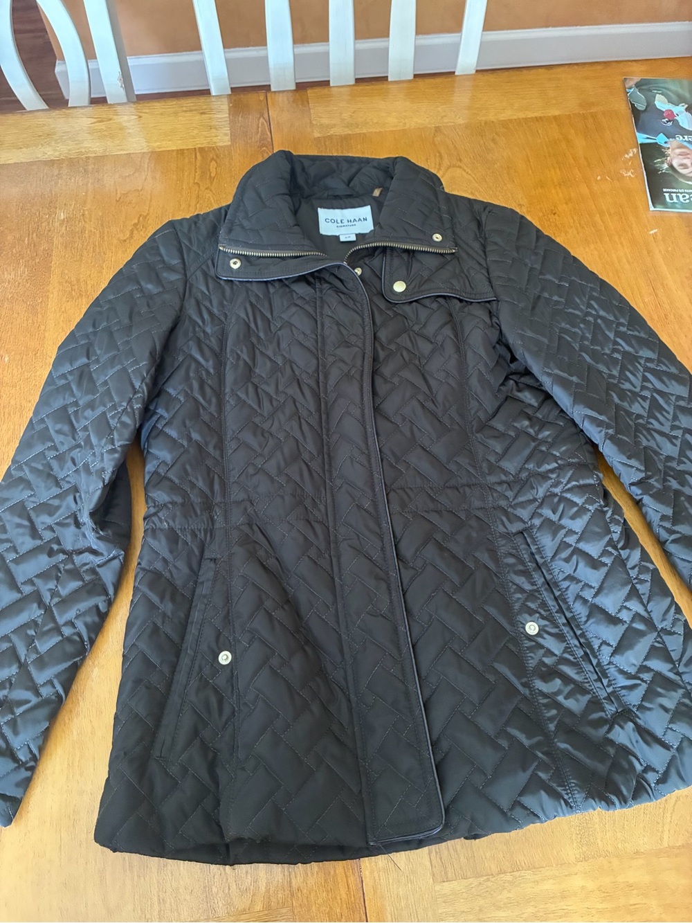 Cole Haan Dark Army Green Quilted Jacket